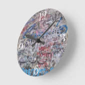 Berliner Mauer nummeriert Runde Wanduhr (Winkel)