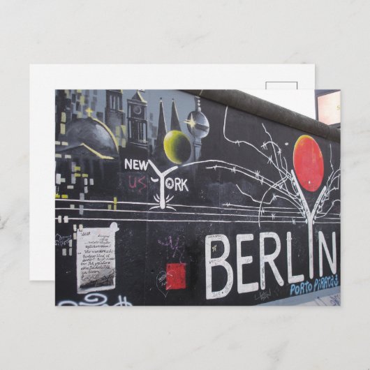Berliner Mauer Postkarte (Vorne/Hinten)