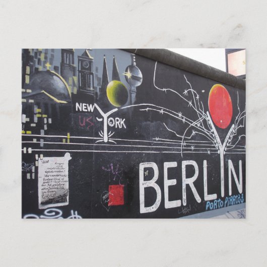 Berliner Mauer Postkarte (Vorderseite)