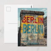 Berliner Mauer Vintage Postkarte (Vorne/Hinten)