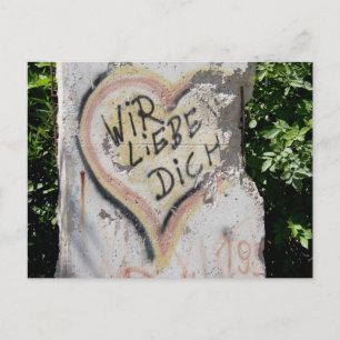 Berliner Mauer - Wir Lieben Sie Postkarte