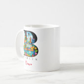 Berliner Monogramm Buchstabe B Personalisiertes Ge Kaffeetasse (Vorderseite Links)