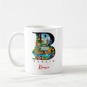 Berliner Monogramm Buchstabe B Personalisiertes Ge Kaffeetasse (Links)