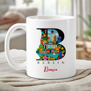 Berliner Monogramm Buchstabe B Personalisiertes Ge Kaffeetasse