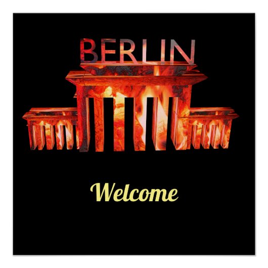 Berliner Nachtleben personalisiert Mauer Poster (Vorderseite)
