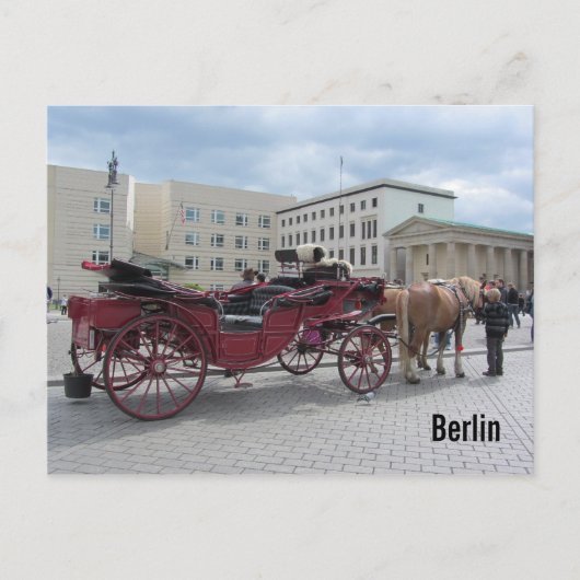 Berliner Pferd und Buggy Postkarte (Vorderseite)