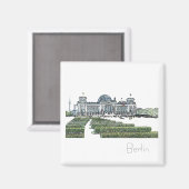 Berliner Reichstag-Gebäude-Architekturmagnet Magnet (Vorderseite/Rückseite)