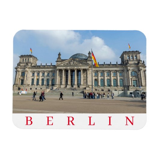 Berliner Reichstag und deutscher Kühlschrankmagnet Magnet (Horizontal)