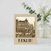 Berliner Retrostil Unter den Linden Farbe Postkarte (Stehend Vorderseite)
