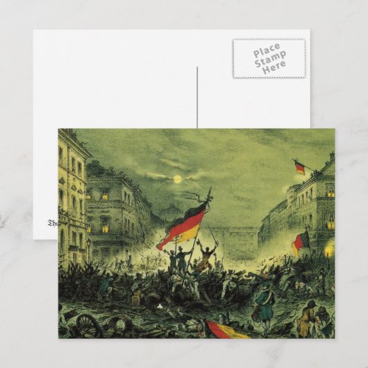 Berliner Revolution 1848 Postkarte (Vorne/Hinten)