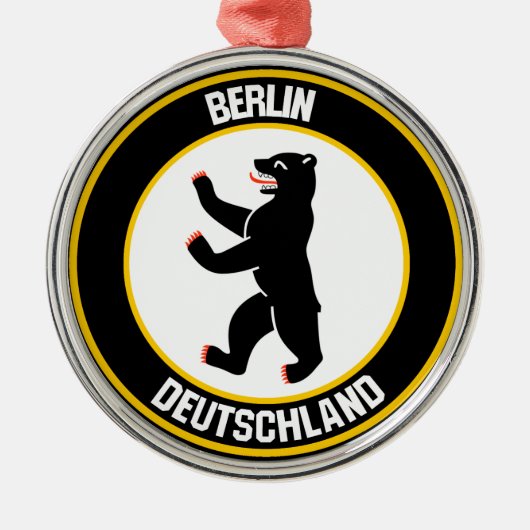 Berliner RundEmblem Ornament Aus Metall (Vorne)