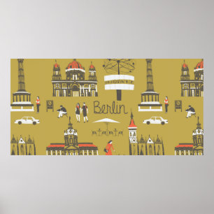 Berliner Sehenswürdigkeiten und Sehenswürdigkeiten Poster