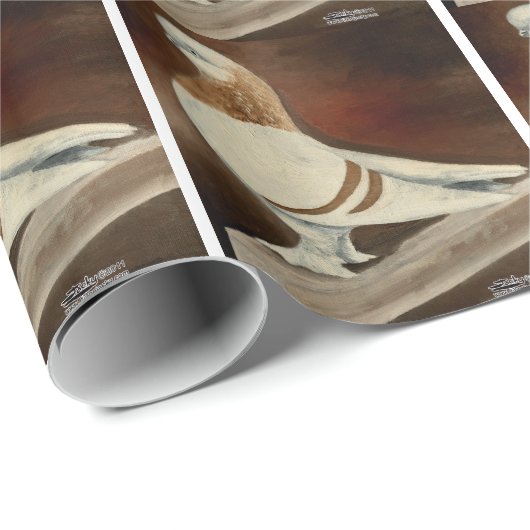 Berliner Shortface Pigeon Geschenkpapier (Rolleneckpunkt)