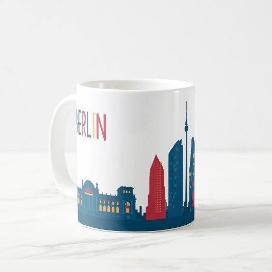 Berliner Skyline-Tasse Kaffeetasse (Vorderseite Links)