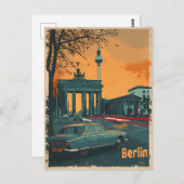 Berliner Sonnenuntergang der 1950er Jahre: Vintage Postkarte (Vorne/Hinten)