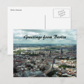 Berliner Stadt Postkarte (Vorne/Hinten)