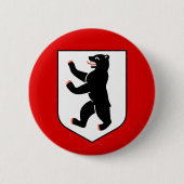Berliner Stadtsymbol Deutschland Flagge Bär Emblem Button (Vorderseite)