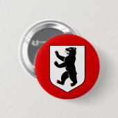 Berliner Stadtsymbol Deutschland Flagge Bär Emblem Button (Vorne & Hinten)