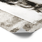 Berliner Statue | Schwarz + Weiß Poster (Ecke)