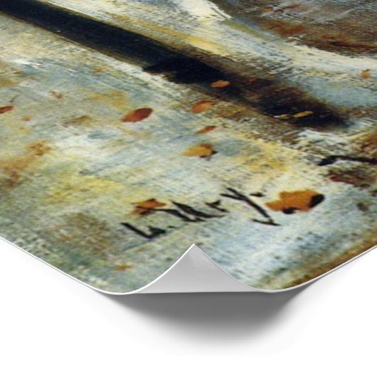 Berliner Straße im späten Fall Poster (Ecke)