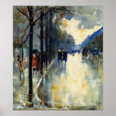 Berliner Straße im späten Fall Poster (Vorne)