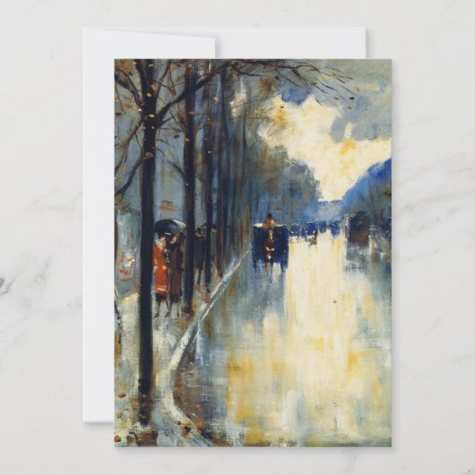 Berliner Straße im Spätherbst, Karte (Vorderseite)