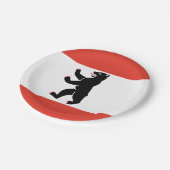 Berliner Teller-Flagge Pappteller (Schrägansicht)