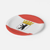 Berliner Teller-Flagge Pappteller (Schrägansicht)