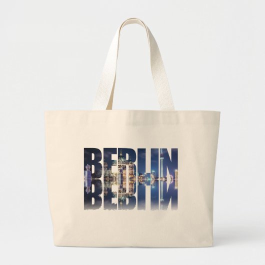 Berliner Text-Souvenir Jumbo Stoffbeutel (Vorne)
