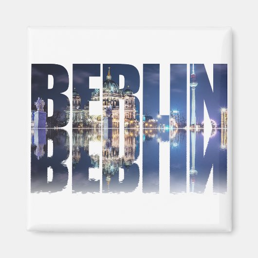 Berliner Text-Souvenir Magnet (Vorne)