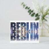 Berliner Text-Souvenir Postkarte (Stehend Vorderseite)