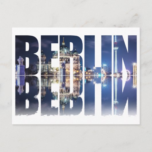 Berliner Text-Souvenir Postkarte (Vorderseite)