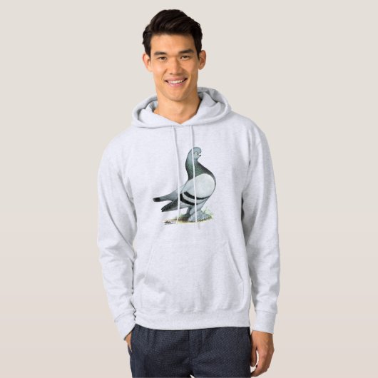 Berliner Tumbler Pigeon Blue Bar Hoodie (Vorne ganz)