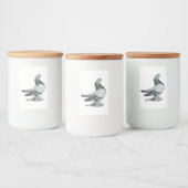 Berliner Tumbler Pigeon Blue Bar Lebensmitteletikett (Flaschen)