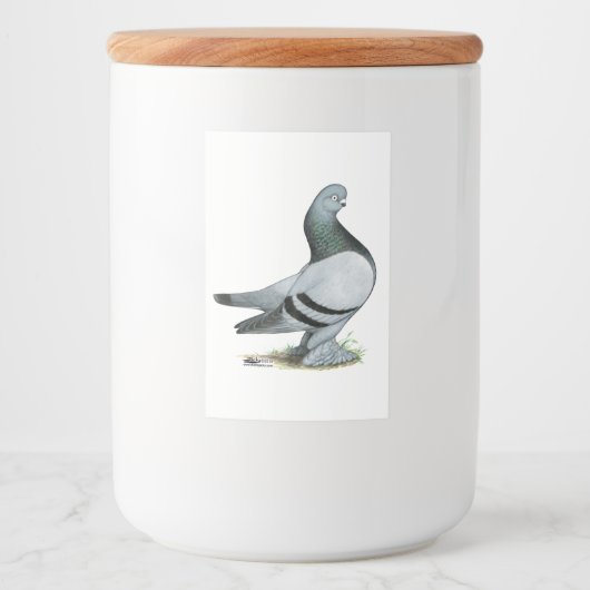 Berliner Tumbler Pigeon Blue Bar Lebensmitteletikett (Vorderseite)