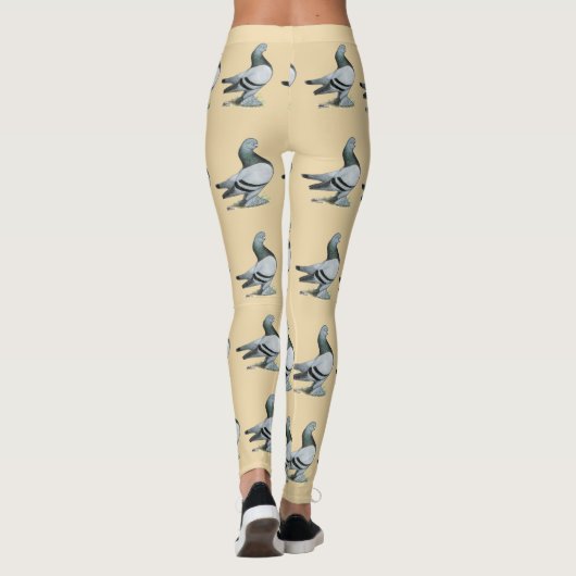 Berliner Tumbler Pigeon Blue Bar Leggings (Rückseite)