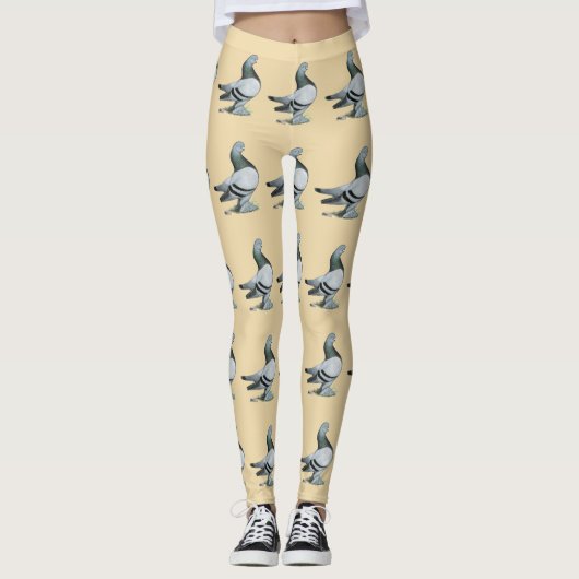 Berliner Tumbler Pigeon Blue Bar Leggings (Vorderseite)