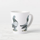 Berliner Tumbler Pigeon Blue Bar Milchtasse (Rechte Ecke)