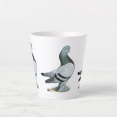 Berliner Tumbler Pigeon Blue Bar Milchtasse (Vorderseite)