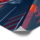 Berliner Twilight: Skyline Symphony in Lila Hues Poster (Ecke)