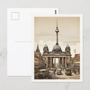 Berliner Vintage-Plakat Postkarte