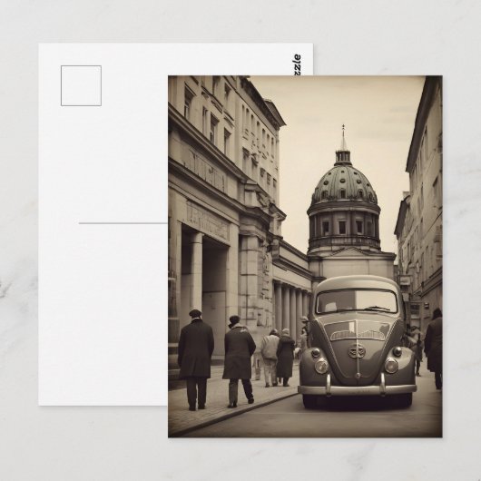 Berliner Vintage-Poster Postkarte (Vorne/Hinten)