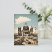 Berliner Vintage-Poster Postkarte (Stehend Vorderseite)