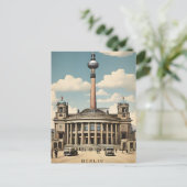 Berliner Vintage-Poster Postkarte (Stehend Vorderseite)