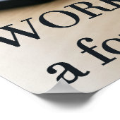 Berm-Tech-Arbeit ist kein Wort mit vier Buchstaben Poster (Ecke)