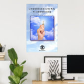 Berm-Tech Communicating ist der Schlüssel Poster (Heimbüro)