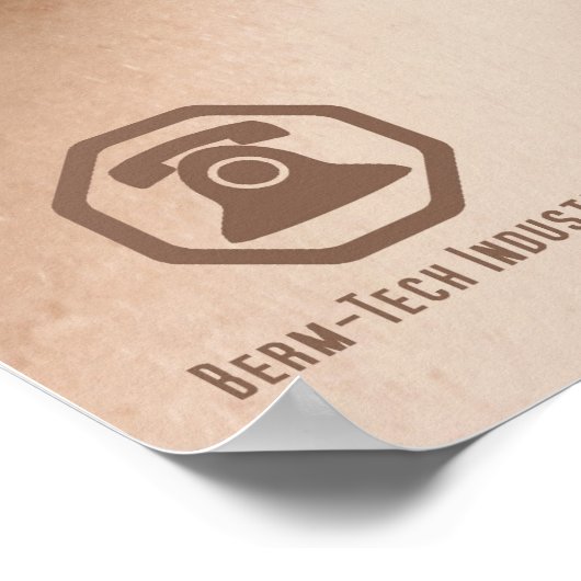 Berm-Tech in Teamwork gibt es kein Ich Poster (Ecke)