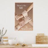 Berm-Tech in Teamwork gibt es kein Ich Poster (Küche)