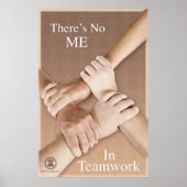 Berm-Tech in Teamwork gibt es kein Ich Poster (Vorne)