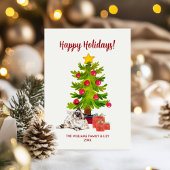 Berman Cat Family Christmas Feiertagskarte